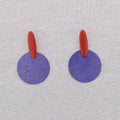 Ohrringe Edelstahl Anhänger Medaille Emaille: Azul