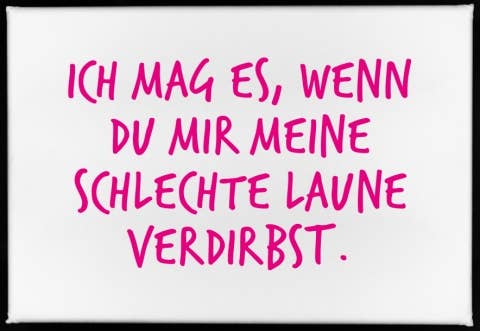 17;30 - Magnet, 79 x 53mm, ICH MAG ES, WENN DU MIR MEINE SCHLECHTE