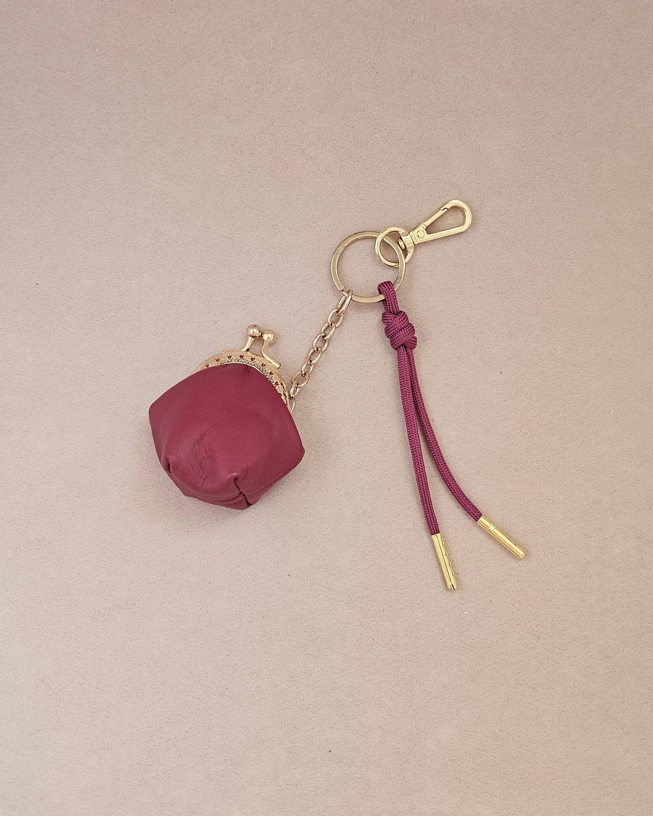 Mini-Leder-Portemonnaie, abnehmbarer Taschenanhänger: Vin