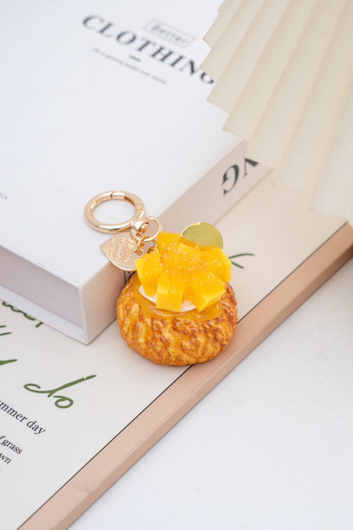 Set mit 5 Schlüsselanhängern, assortierte Desserts, niedlich, kawaii, realistisch