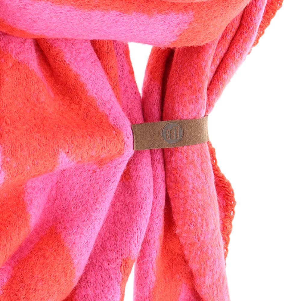Schal Damen Zickzack Rot Pink