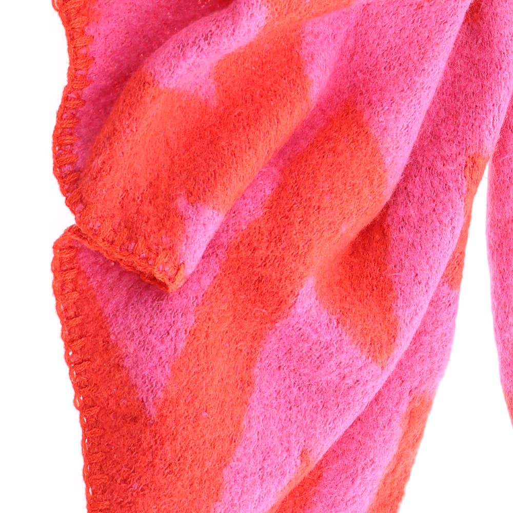 Schal Damen Zickzack Rot Pink