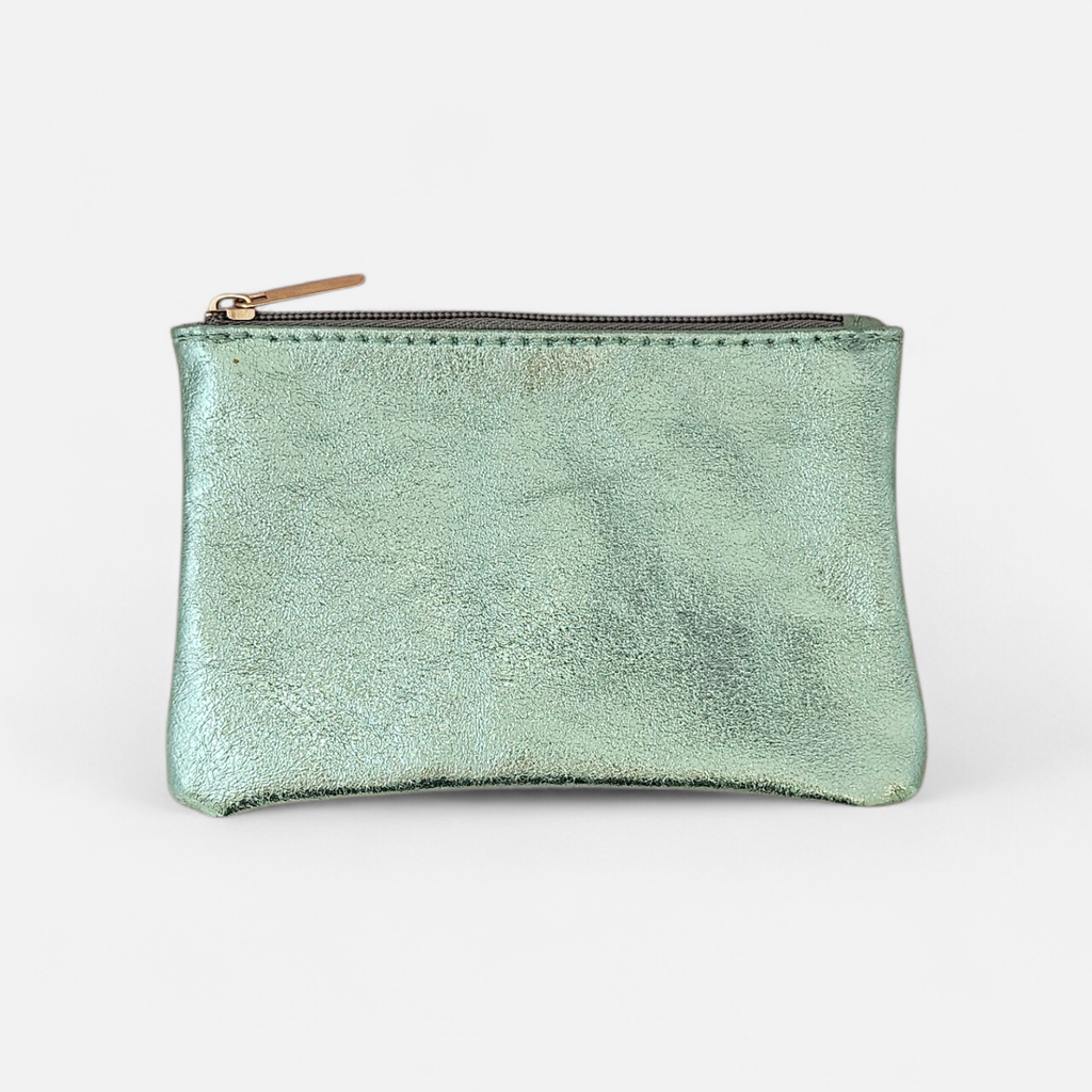 Leder-Pochette - L: Rasen