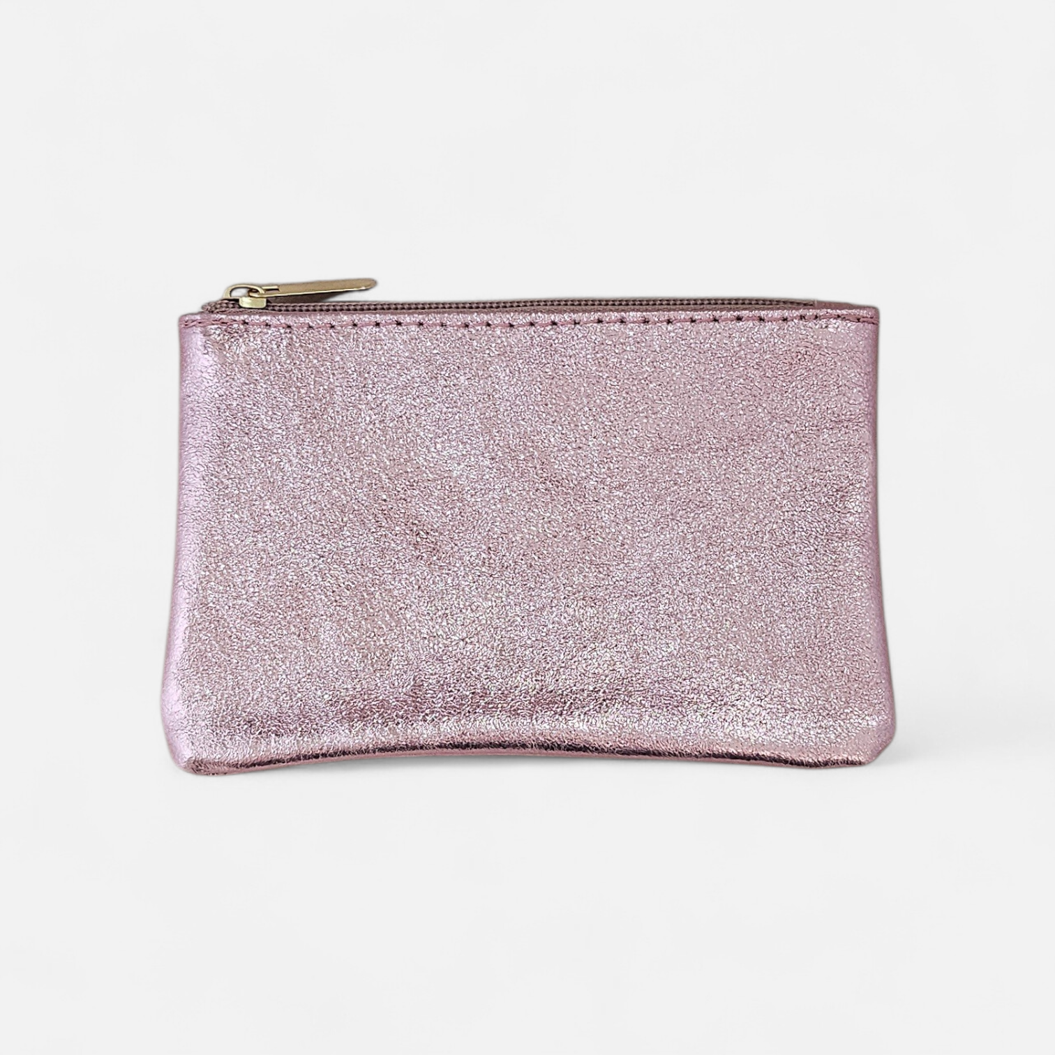 Leder-Pochette - L: Fuxia
