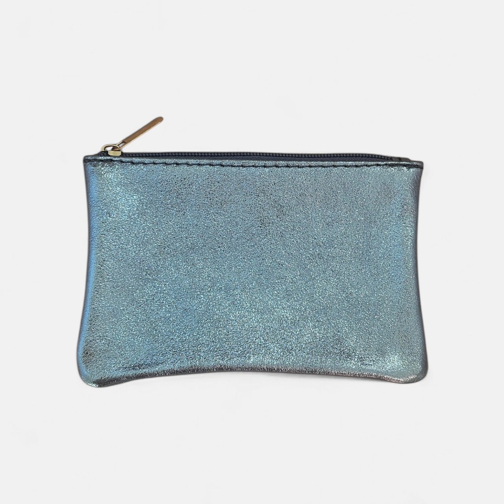 Leder-Pochette - L: Rasen