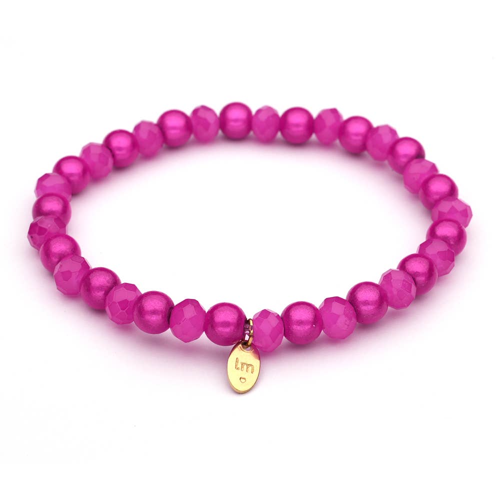 LizzyMae Armband Galaxy Pearl - Fuchsia-KRY