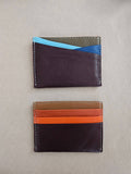 Kartenetui aus recyceltem Leder: Bordo (+mutlticolor aléatoire)