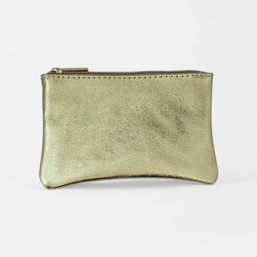 Leder-Pochette - L: Fuxia