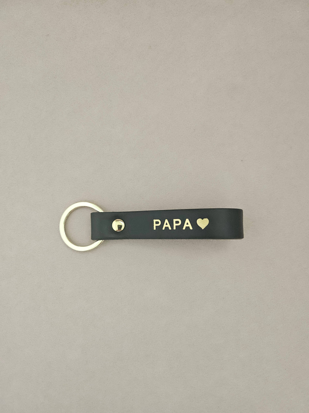 Personalisierter Leder-Schlüsselanhänger für Mama und Papa: Blau / Franzose / PAPA ♥