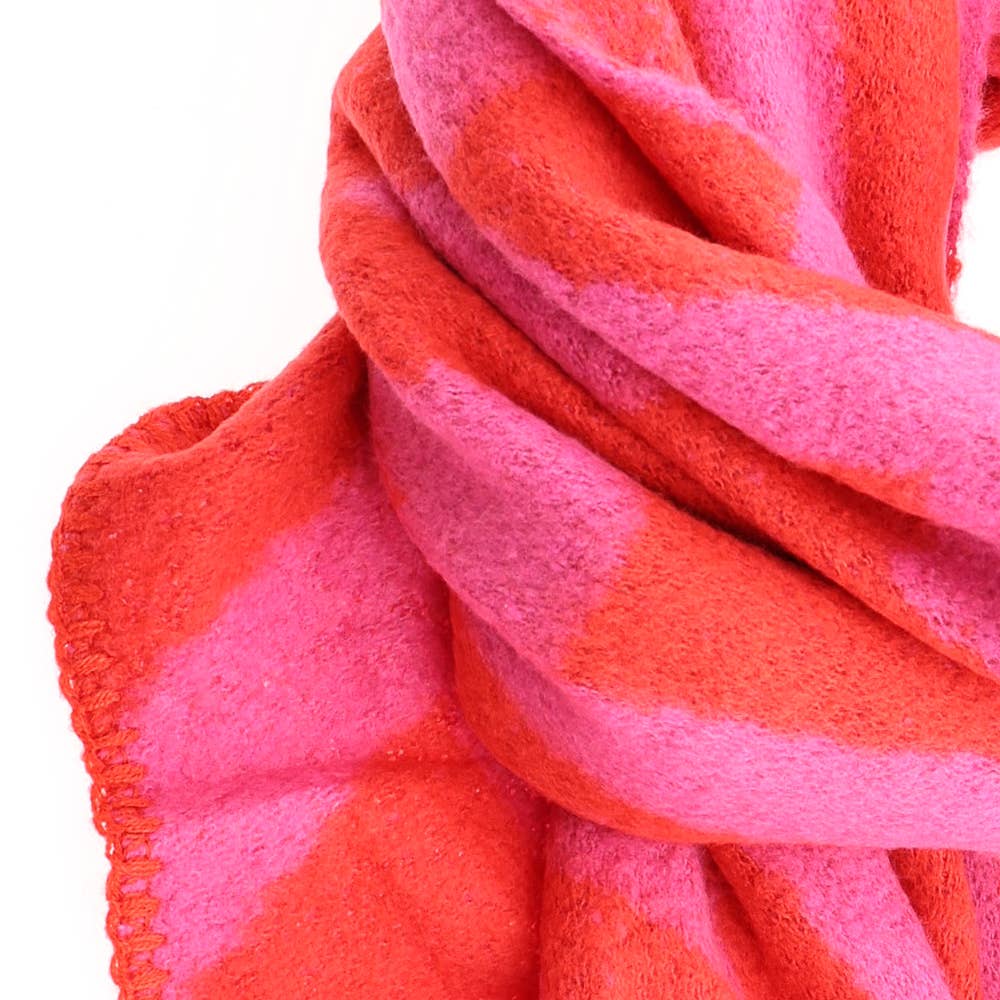 Schal Damen Zickzack Rot Pink