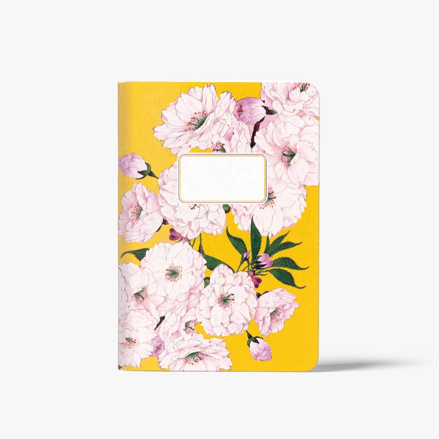 Heft A5 Kirschblüten Gelb