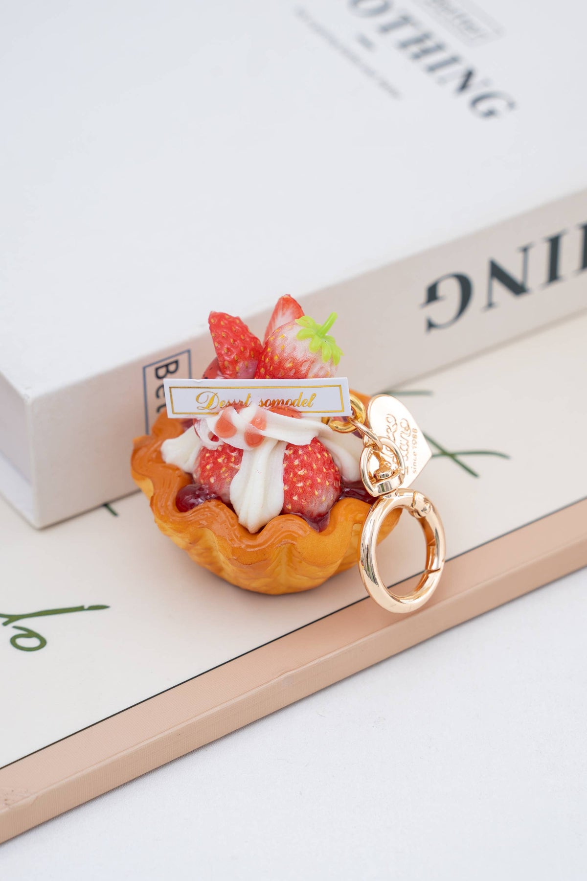 Set mit 5 Schlüsselanhängern, assortierte Desserts, niedlich, kawaii, realistisch