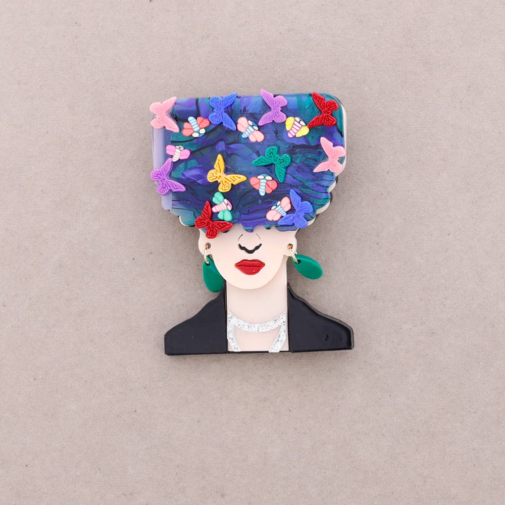 Frida Spring Brosche aus Harz: Combinado 1