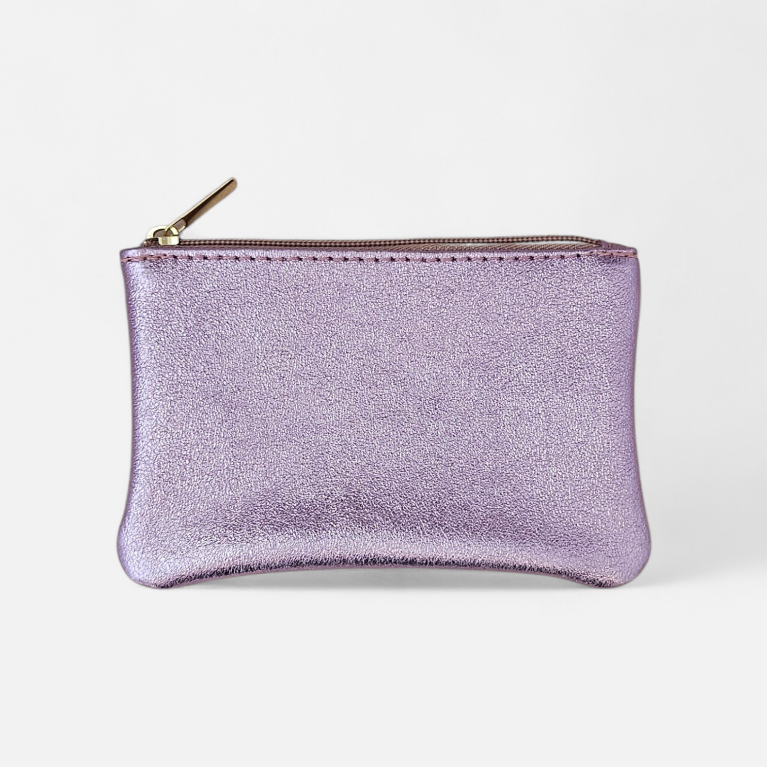Leder-Pochette - L: Fuxia