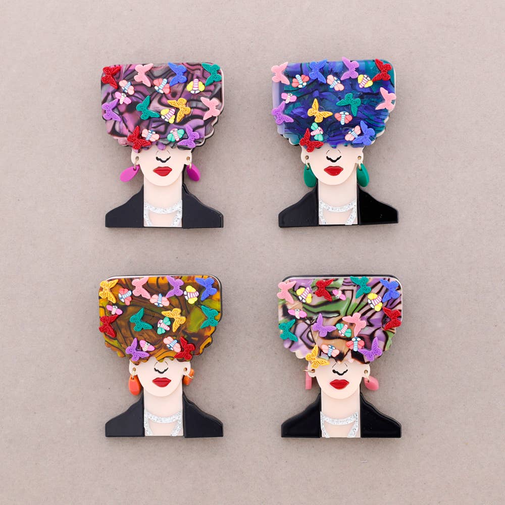 Frida Spring Brosche aus Harz: Combinado 1